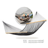 Cotton Rope Hammock w/ Spreader Bar & Hanging Hardware | 60-in. Wide | 450 Lb. Capacity