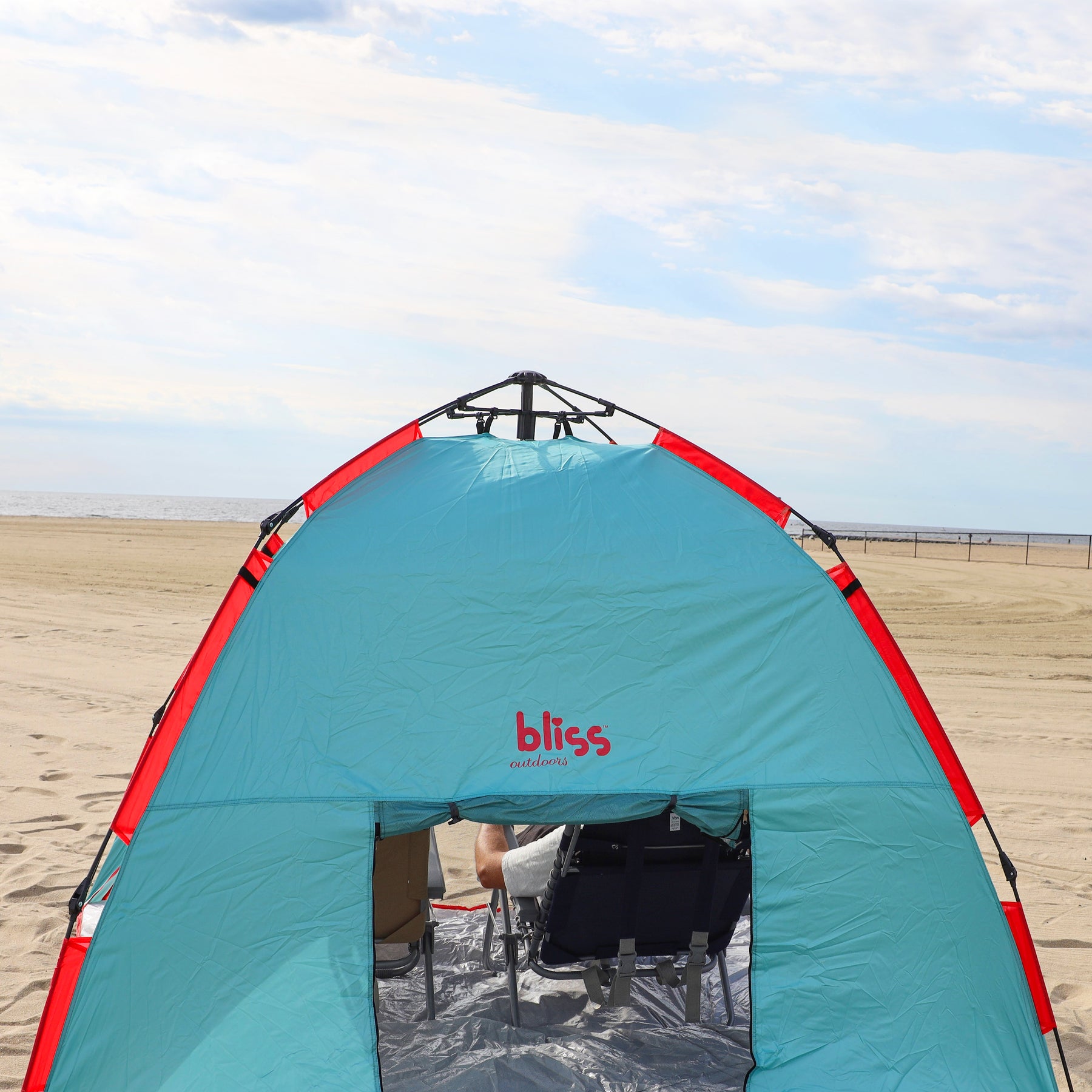 Bliss Hammocks Pop-Up Beach Tent W/ Carry Bag | Sun Protectant & Wind Resistant, Durable, Breathable Mesh Walls | Collapsible Design