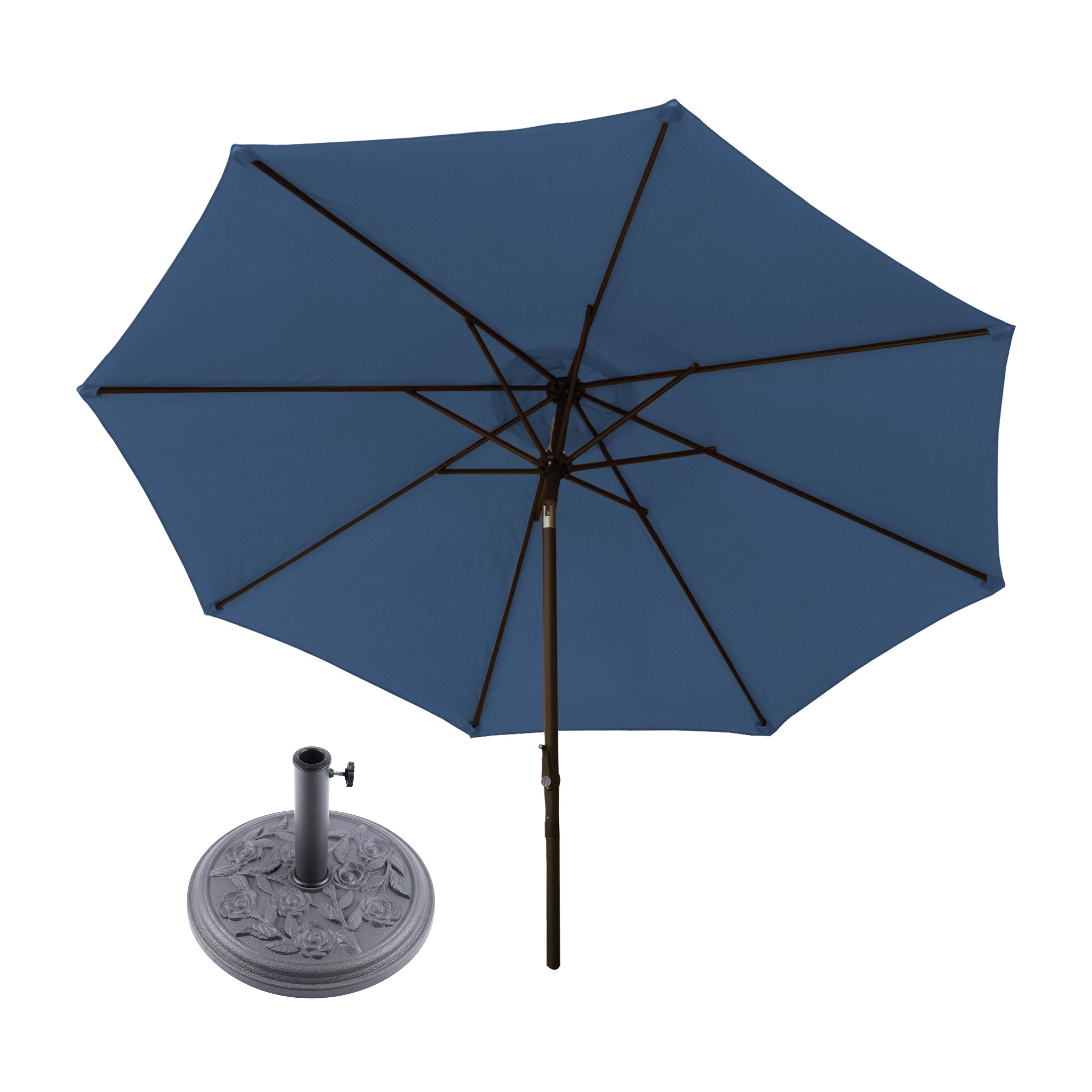 free standing patio umbrella and bas Backyard Patio Bundle