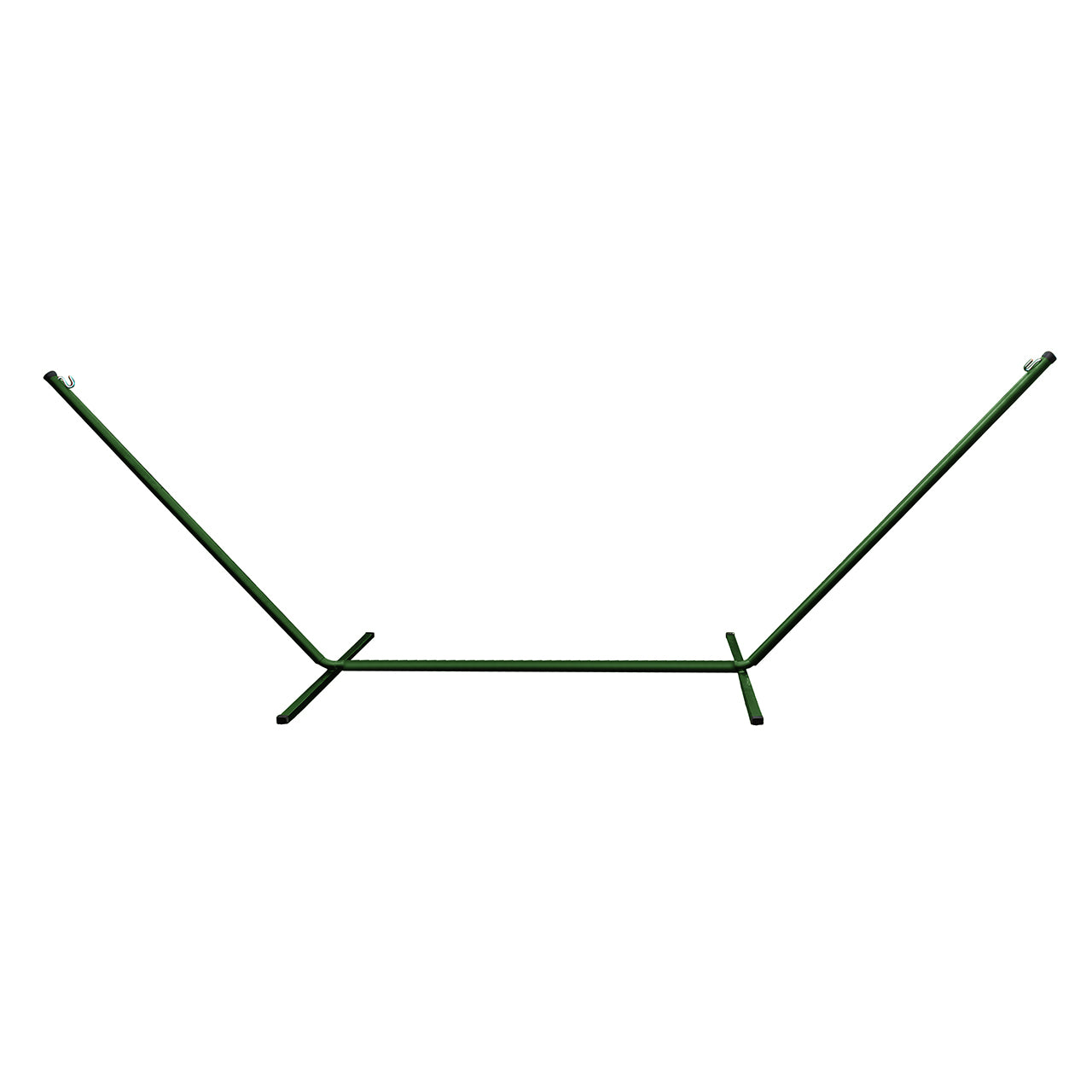 Bliss Hammocks 15-foot Hammock Stand with Hanging Hooks in the green variation.