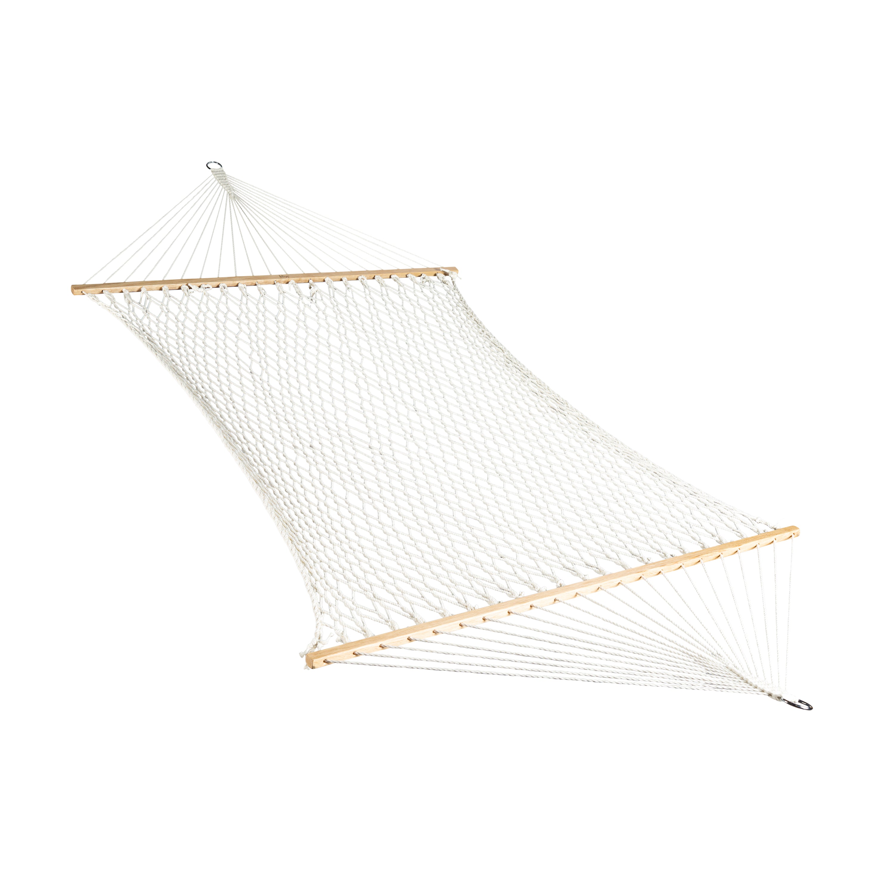 Cotton Rope Hammock w Spreader Bar Hanging Hardware 60 in. Wide 450 Lb. Capacity