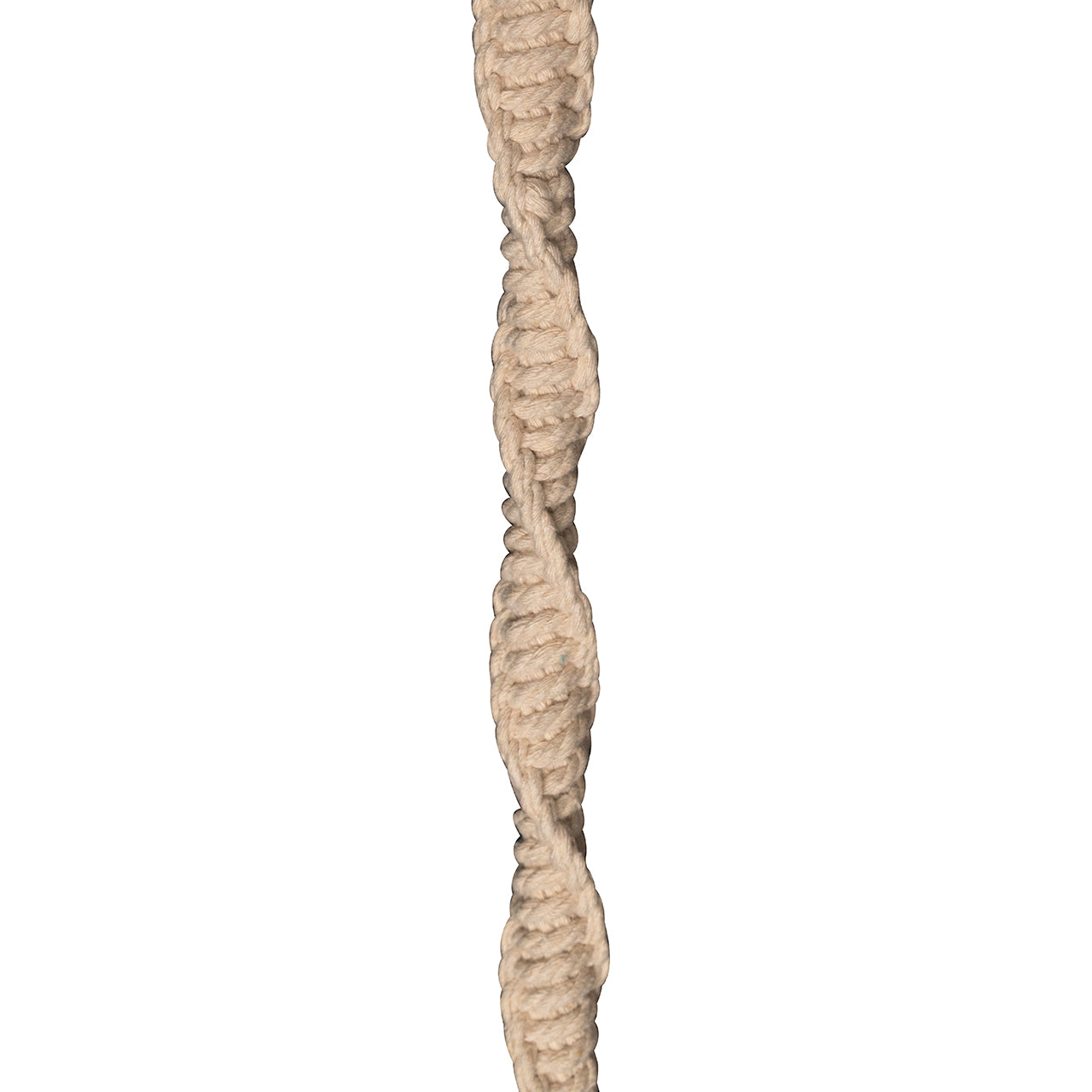 Close-up of the rope for the Bliss Hammocks 55-inch 2 Person Bohemian Style Macramé Swing Chair with Pillows.