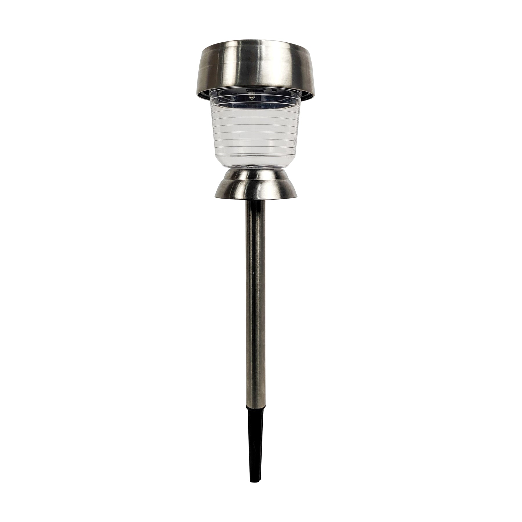 Bliss Outdoors 14-inch Tall Stainless Steel Solar Powered LED Pathway Light with an ocean pattern design.