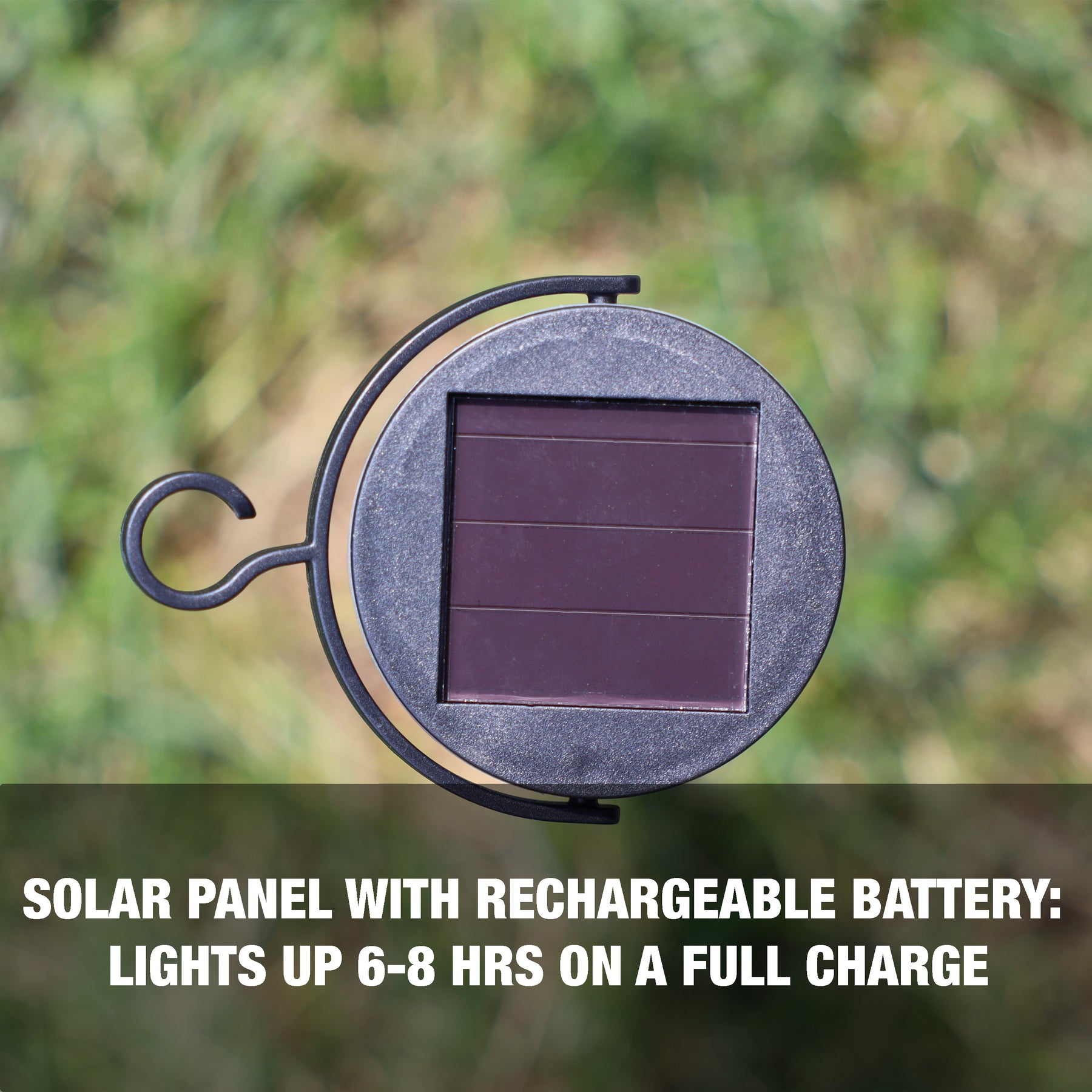 Solar Powered LED Pathway Lights w/ Hanging Hook | 14-in. Tall | 6-Pack | Waterproof IP44