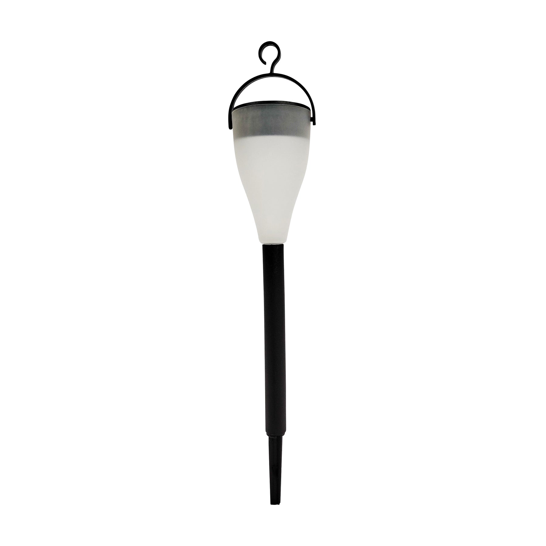 Bliss Outdoors 14-inch Tall 6-Pack Solar Powered LED Pathway Light with a hanging hook.