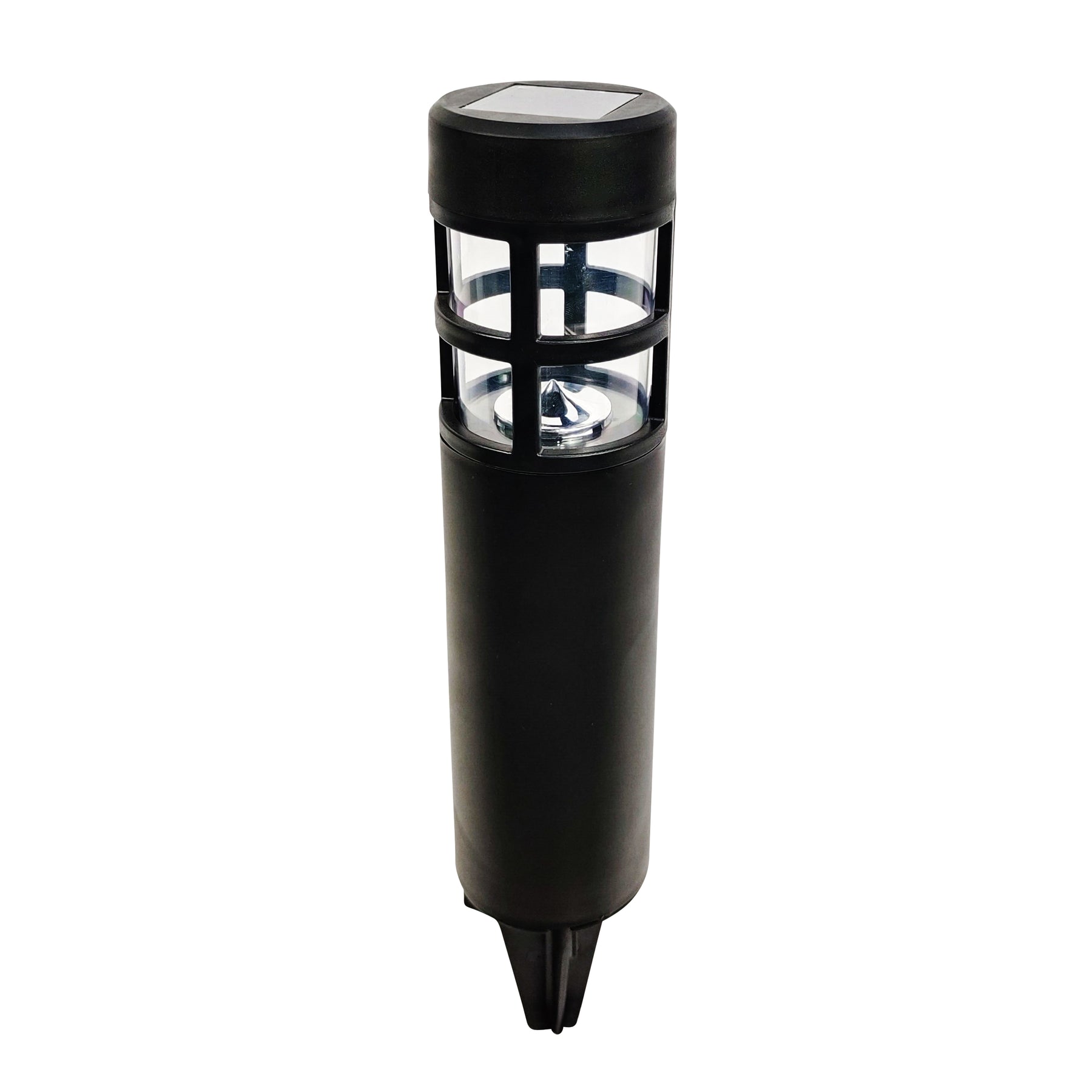 Top-angled view of the Bliss Outdoors 14-inch Tall Solar Powered LED Pathway Light with ABS Casing showing the solar panel on top.