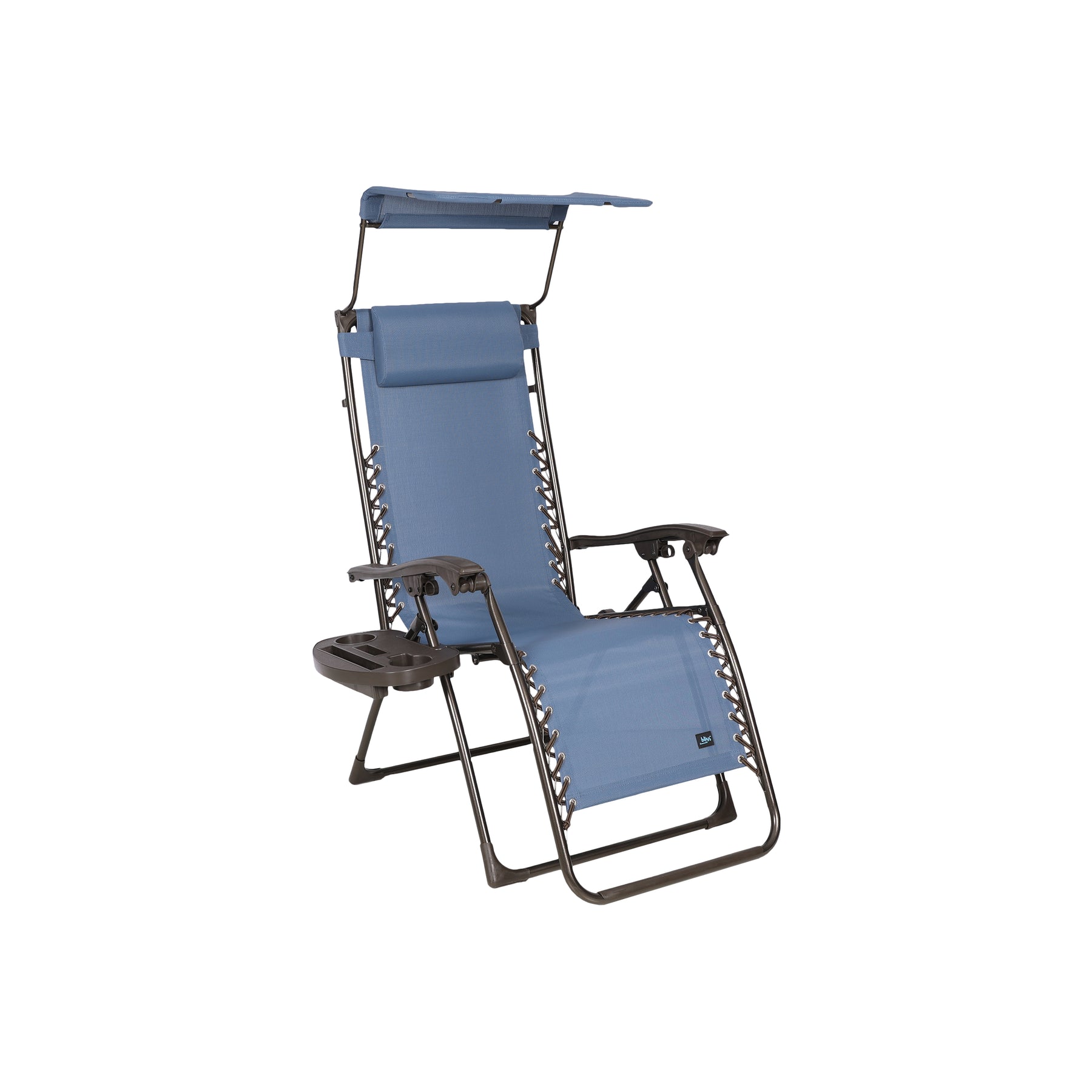 Gravity Free Chair w/ Canopy, Pillow, & Drink Tray | 26-in. Wide | Weather & Rust Resistant | 300 Lb. Capacity