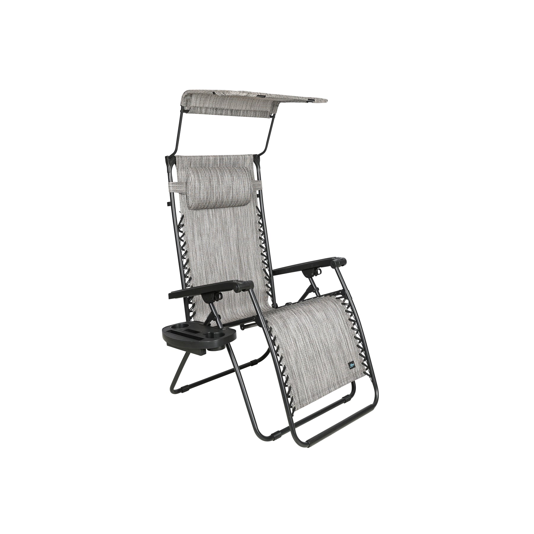 Gravity Free Chair w/ Canopy, Pillow, & Drink Tray | 26-in. Wide | Weather & Rust Resistant | 300 Lb. Capacity