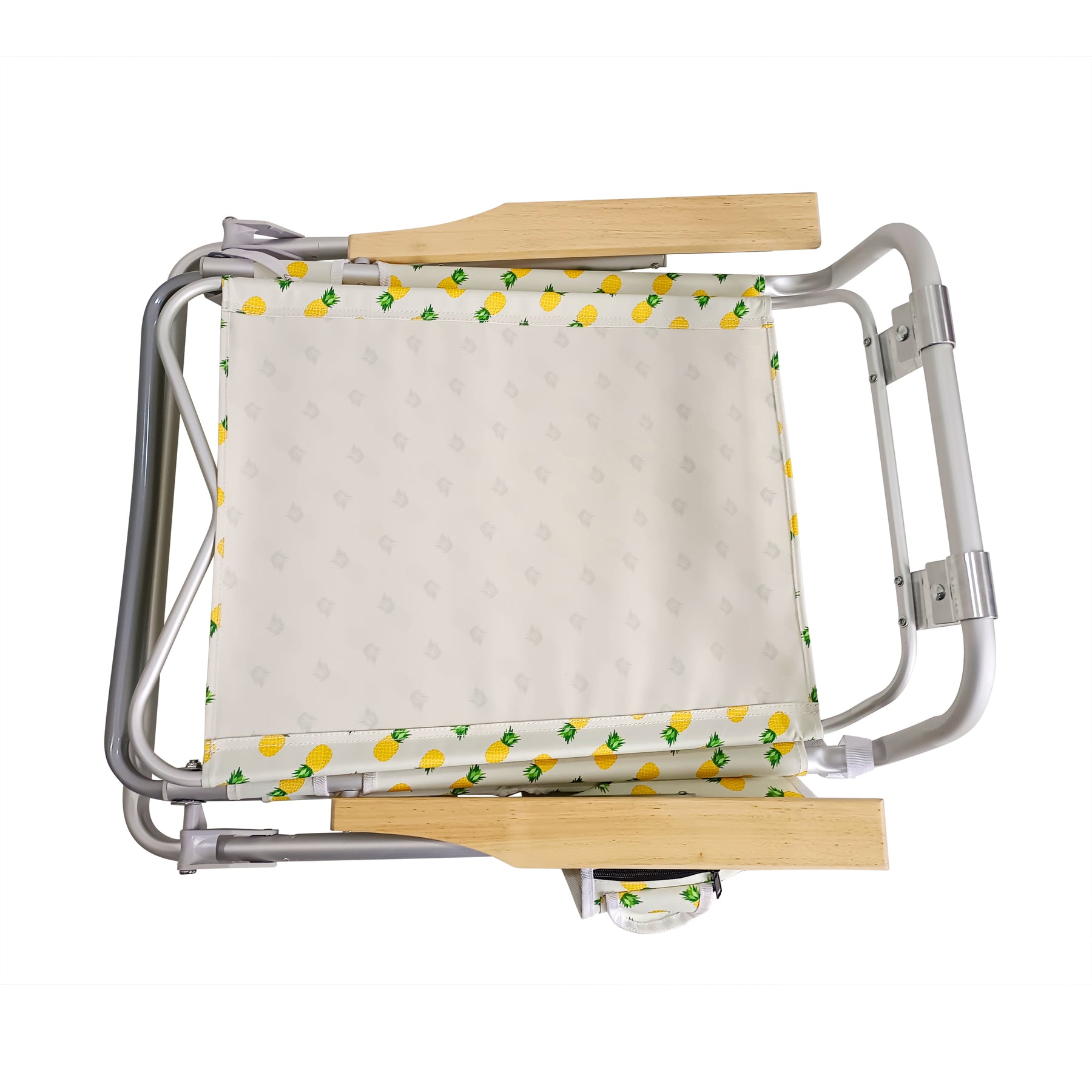 Folded Bliss Hammocks Folding Beach Chair with Canopy, storage pouch, phone holder, cup holder, and shoulder straps.