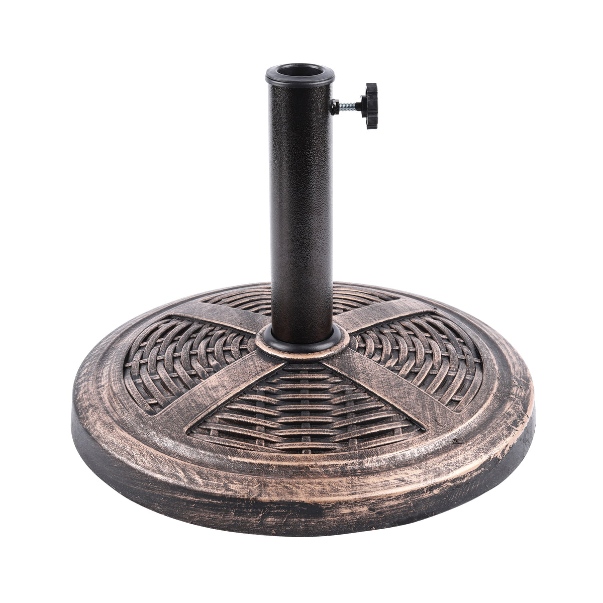 Bliss Outdoors 17-inch cast resin stone Umbrella Base.