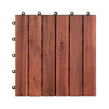 Bliss Outdoors Hardwood 6-Slat Interlocking Deck Tiles
