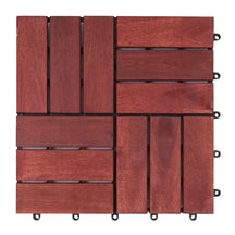 Bliss Outdoors Hardwood 12-Slat Interlocking Deck Tiles
