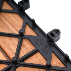 Bliss Outdoors Hardwood 12-Slat Interlocking Deck Tiles