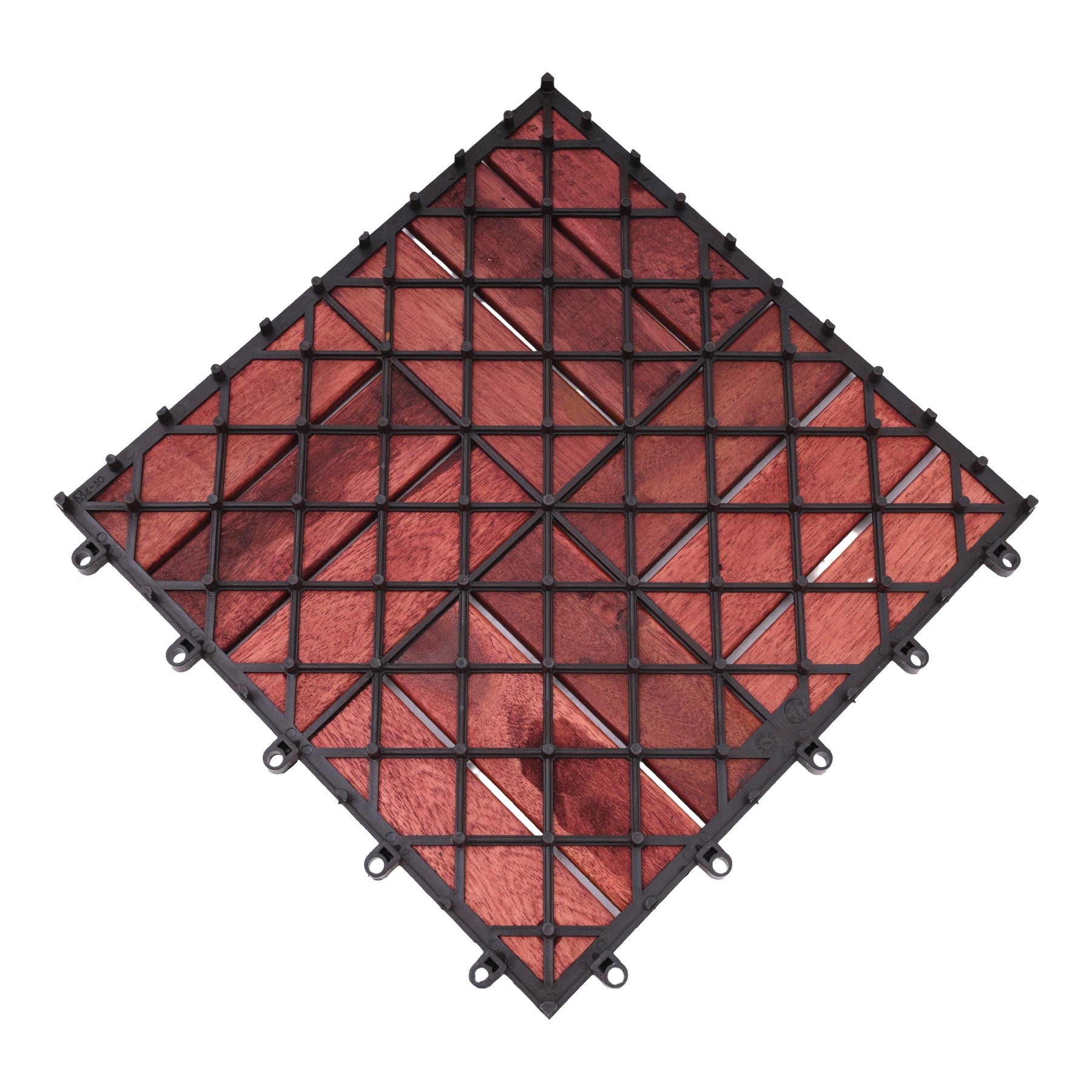 Bliss Outdoors Hardwood 12-Slat Interlocking Deck Tiles