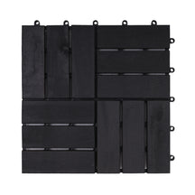 Bliss Outdoors Hardwood 12-Slat Interlocking Deck Tiles