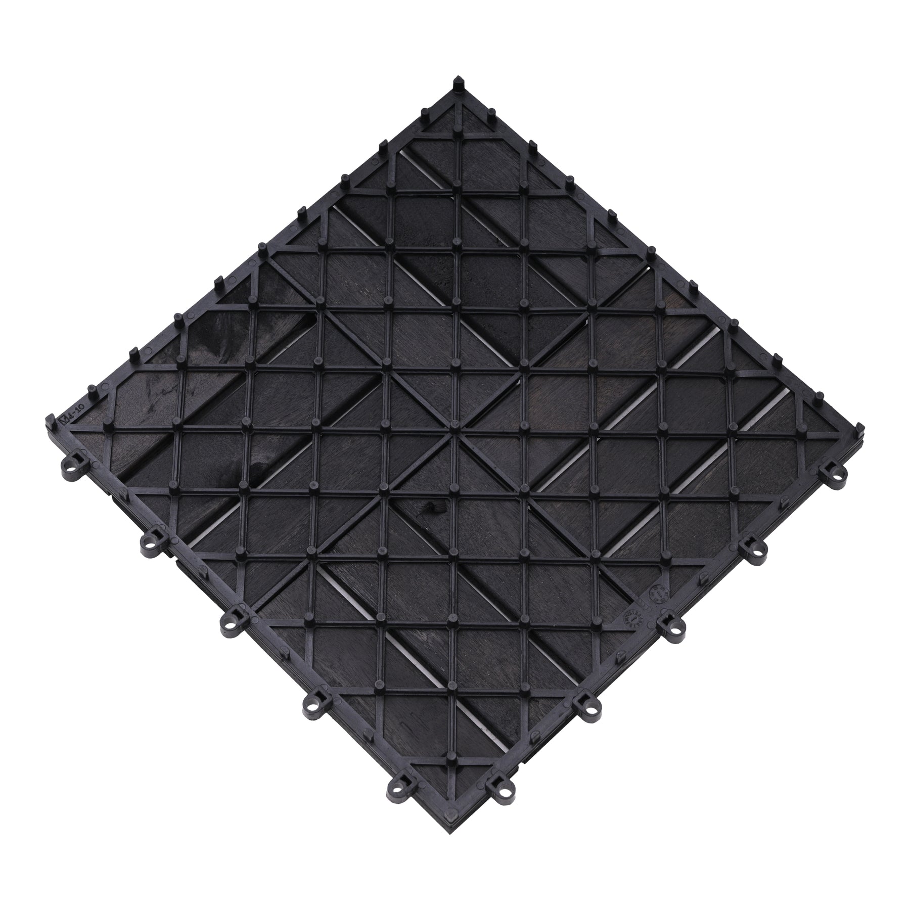 Bliss Outdoors Hardwood 12-Slat Interlocking Deck Tiles