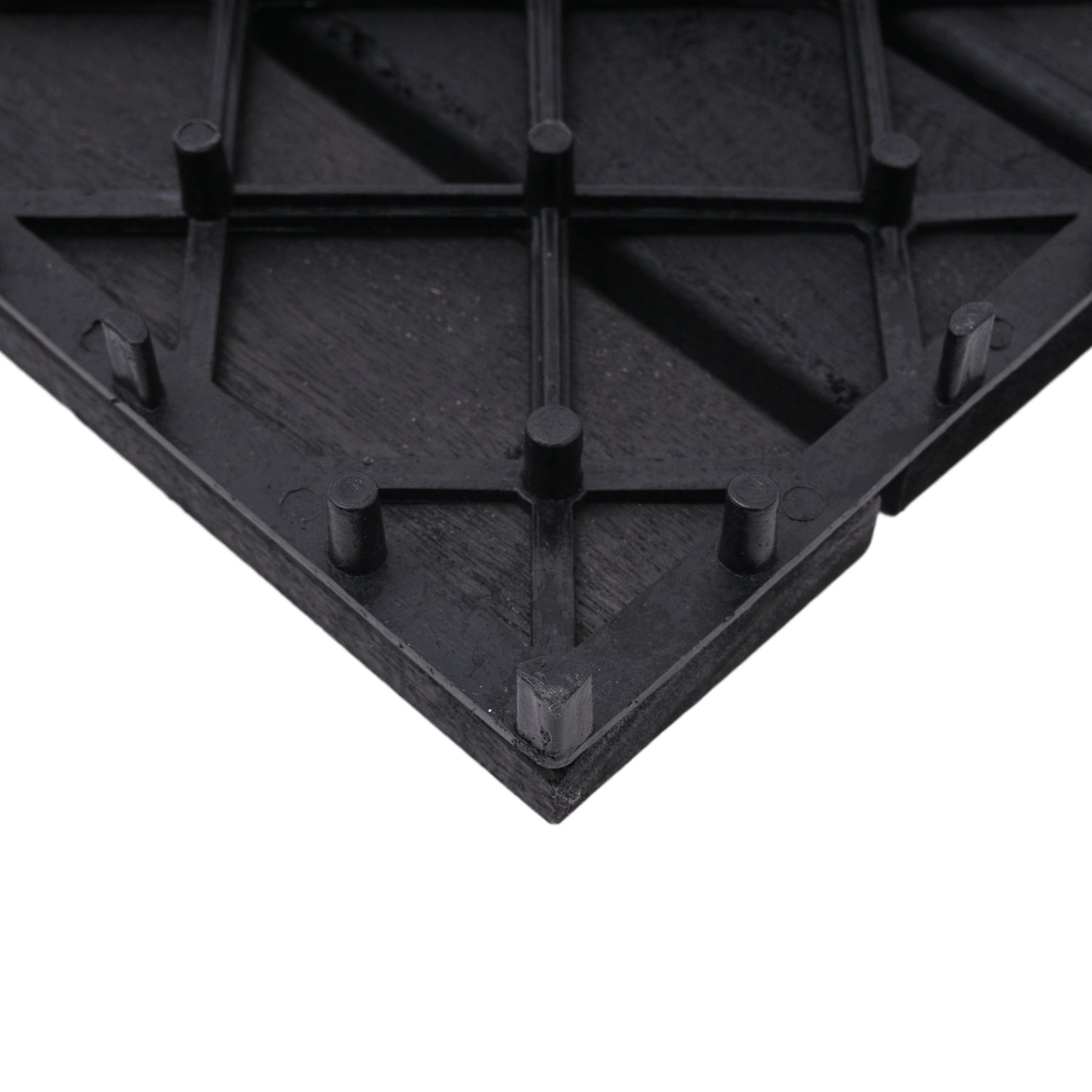 Bliss Outdoors Hardwood 12-Slat Interlocking Deck Tiles