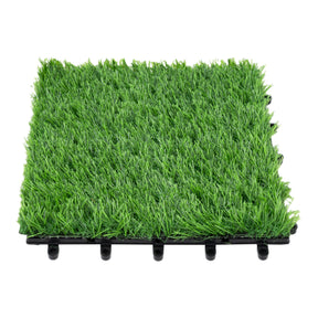Bliss Outdoors 12"x12" Artificial PP Grass Interlocking Tiles | Green