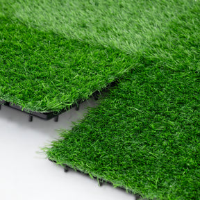 Bliss Outdoors 12"x12" Artificial PP Grass Interlocking Tiles | Green