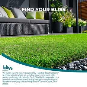 Bliss Outdoors 12"x12" Artificial PP Grass Interlocking Tiles | Green