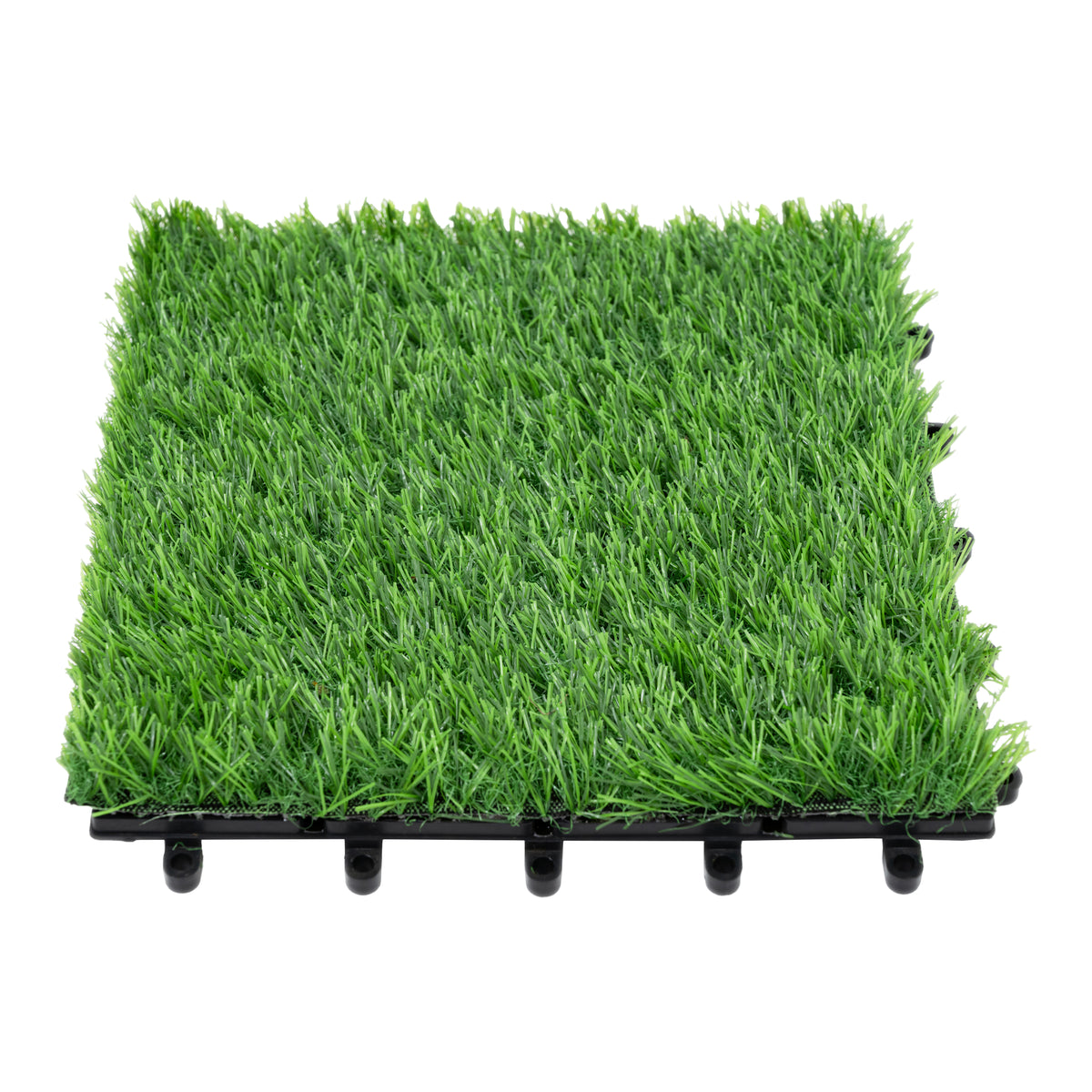 Bliss Outdoors 12"x12" Artificial PP Grass Interlocking Tiles | Green