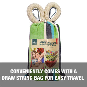 Conveniently comes with a draw string bag for easy travel.