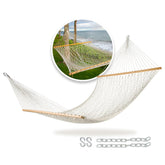 Cotton Rope Hammock w/ Spreader Bar & Hanging Hardware | 60-in. Wide | 450 Lb. Capacity