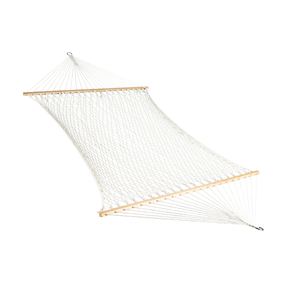Cotton Rope Hammock w/ Spreader Bar & Hanging Hardware | 60-in. Wide | 450 Lb. Capacity