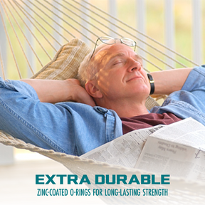 Cotton Rope Hammock w/ Spreader Bar & Hanging Hardware | 60-in. Wide | 450 Lb. Capacity