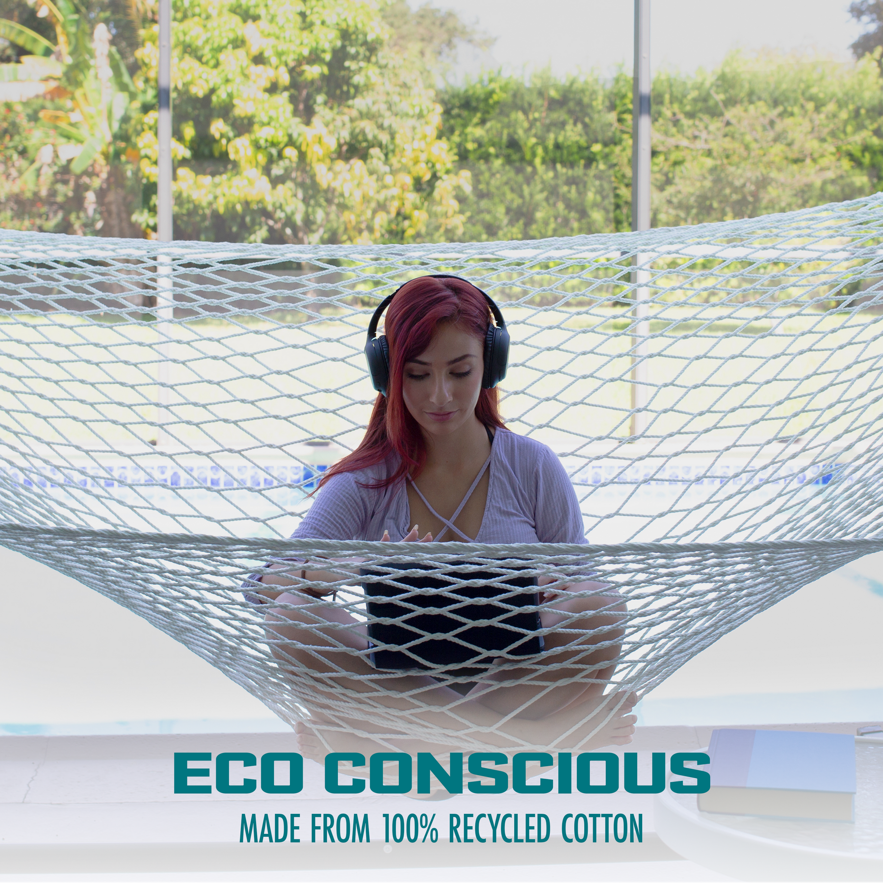 Cotton Rope Hammock w/ Spreader Bar & Hanging Hardware | 60-in. Wide | 450 Lb. Capacity