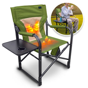 Bliss Hammocks 24V Heated Directors Seat | 21-in Wide | 3 Temp Settings | 2.0-Ah Battery + Charger