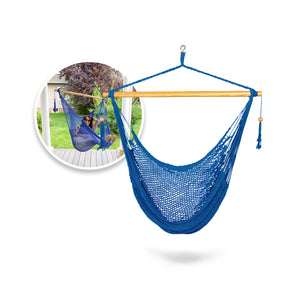 Island Rope Hammock Chair w/ Spreader Bar & Hanging Hardware | 40-in. Wide | 265 Lb. Capacity