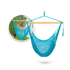 Island Rope Hammock Chair w/ Spreader Bar & Hanging Hardware | 40-in. Wide | 265 Lb. Capacity