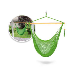 Island Rope Hammock Chair w/ Spreader Bar & Hanging Hardware | 40-in. Wide | 265 Lb. Capacity