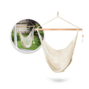 Island Rope Hammock Chair w/ Spreader Bar & Hanging Hardware | 40-in. Wide | 265 Lb. Capacity
