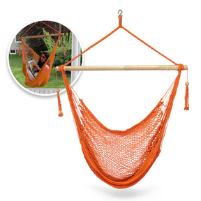 Island Rope Hammock Chair w/ Spreader Bar & Hanging Hardware | 40-in. Wide | 265 Lb. Capacity
