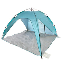 Bliss Hammocks blue and teal pop-up beach tent.