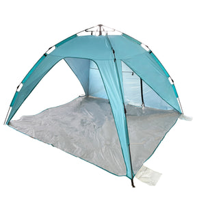 Bliss Hammocks blue and teal pop-up beach tent.