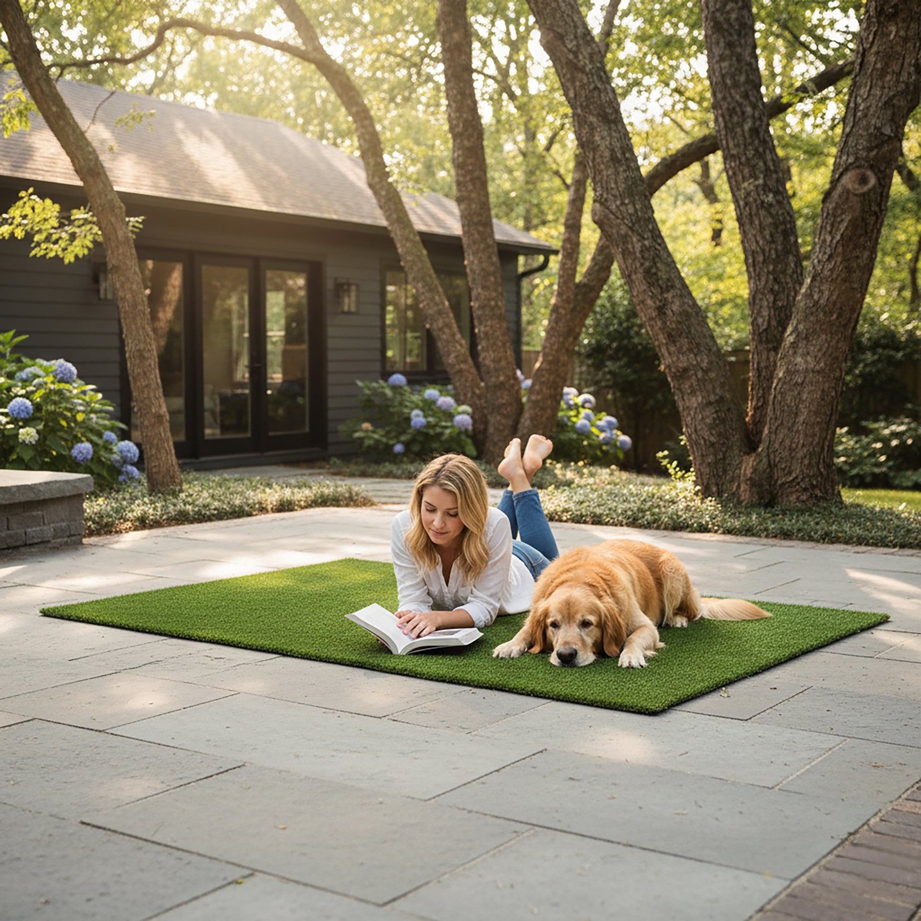 Bliss Artificial Grass | Runner Rug Indoor/Outdoor Versatile Mat | Potty Train Mat for Dogs | Easy Clean Drainage