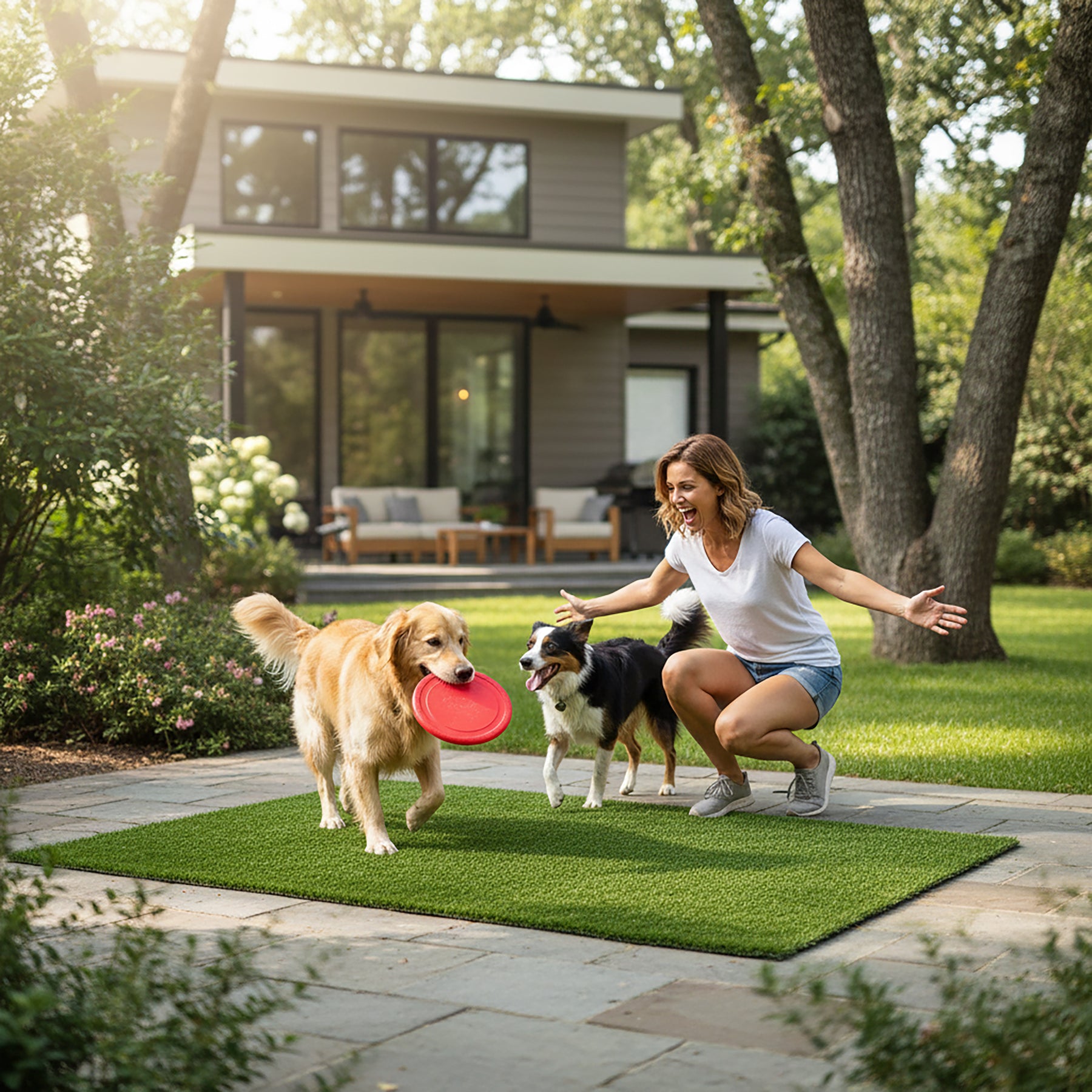 Bliss Artificial Grass | Runner Rug Indoor/Outdoor Versatile Mat | Potty Train Mat for Dogs | Easy Clean Drainage