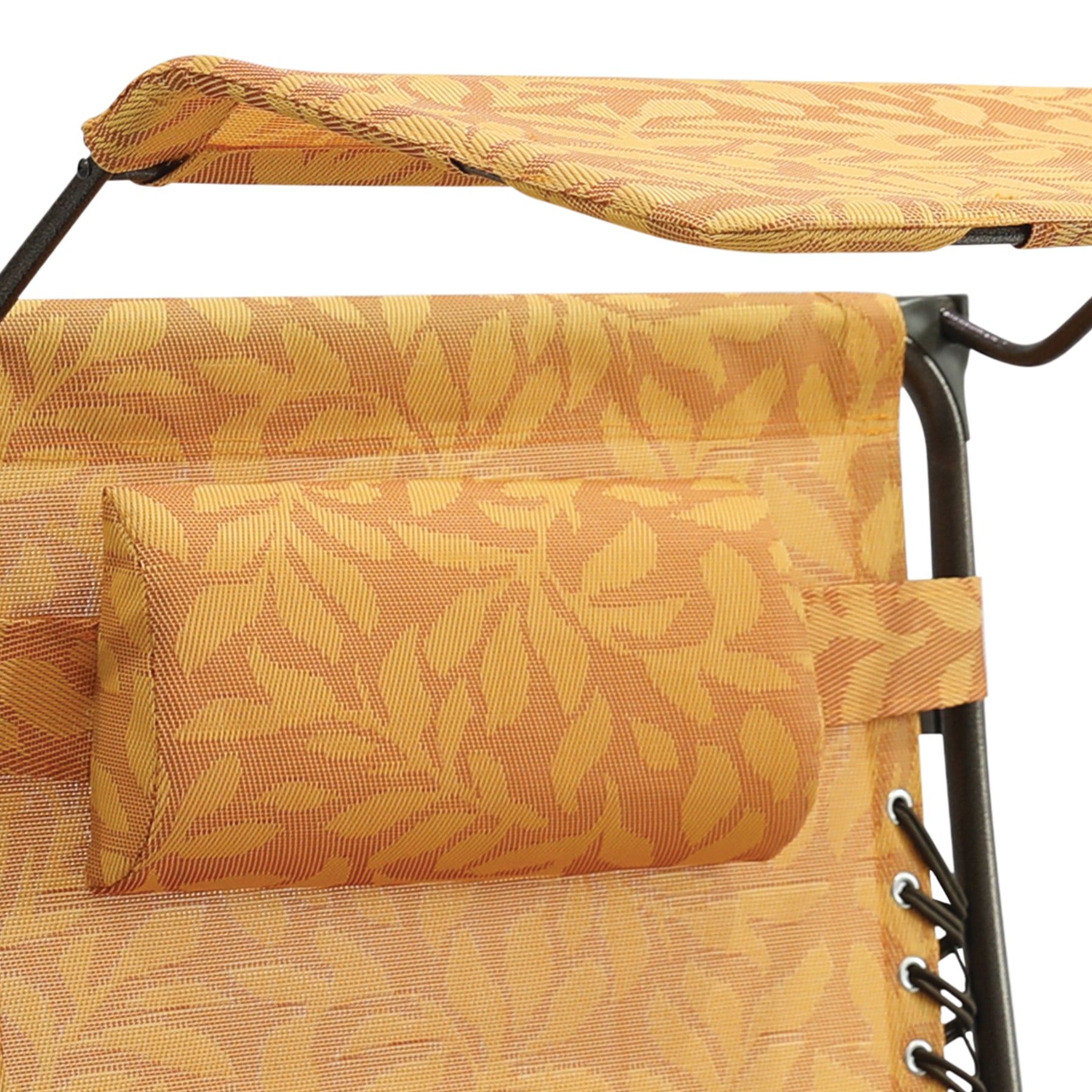 Gravity Free Chair W/ Canopy, Drink Tray, & Pillow | 32-in. Wide XL | Weather & Rust Resistant | 360 Lb. Capacity