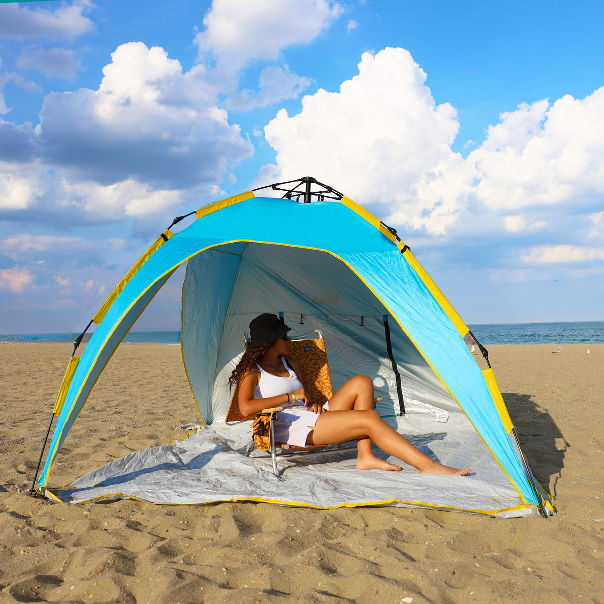 Bliss Hammocks Pop-Up Beach Tent W/ Carry Bag | Sun Protectant & Wind Resistant, Durable, Breathable Mesh Walls | Collapsible Design