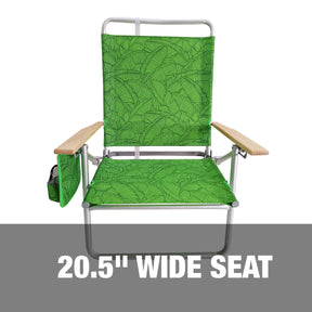 Bliss Hammocks Foldable Beach Chair has a 20.5 inch wide seat.
