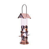 Bliss Outdoors 6-Port Bird Feeder with a copper base, perches, and lid.
