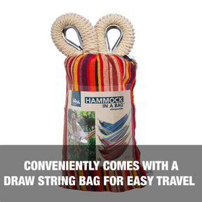 Conveniently comes with a draw string bag for easy travel.