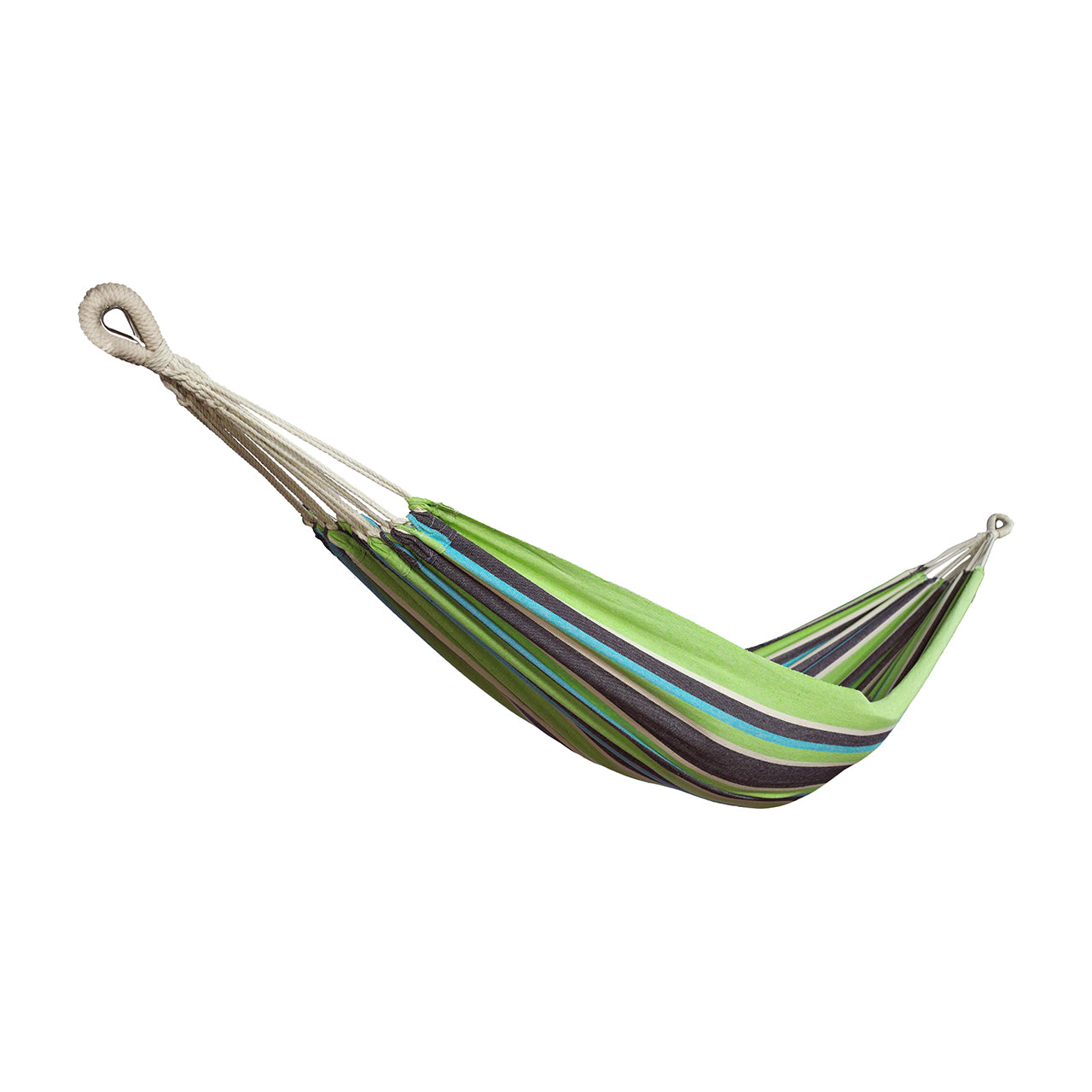 Bliss Hammocks 40-inch Wide Hammock in a Bag with Hand-woven Rope loops in the country club variation.