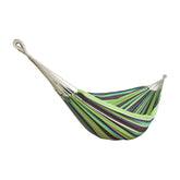 Bliss Hammocks 60-inch Wide Double Hammock in a Bag with Hand-woven Rope loops in the Country Club Stripe variation.