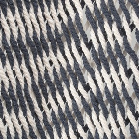 Close-up of the Bliss Hammocks 39-inch Brazilian Style Rope Hammock showing its zebra-like pattern.