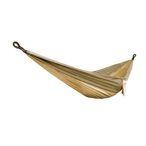 Bliss Hammocks Hammock in a Bag with adjustable tree straps in the desert storm variation.