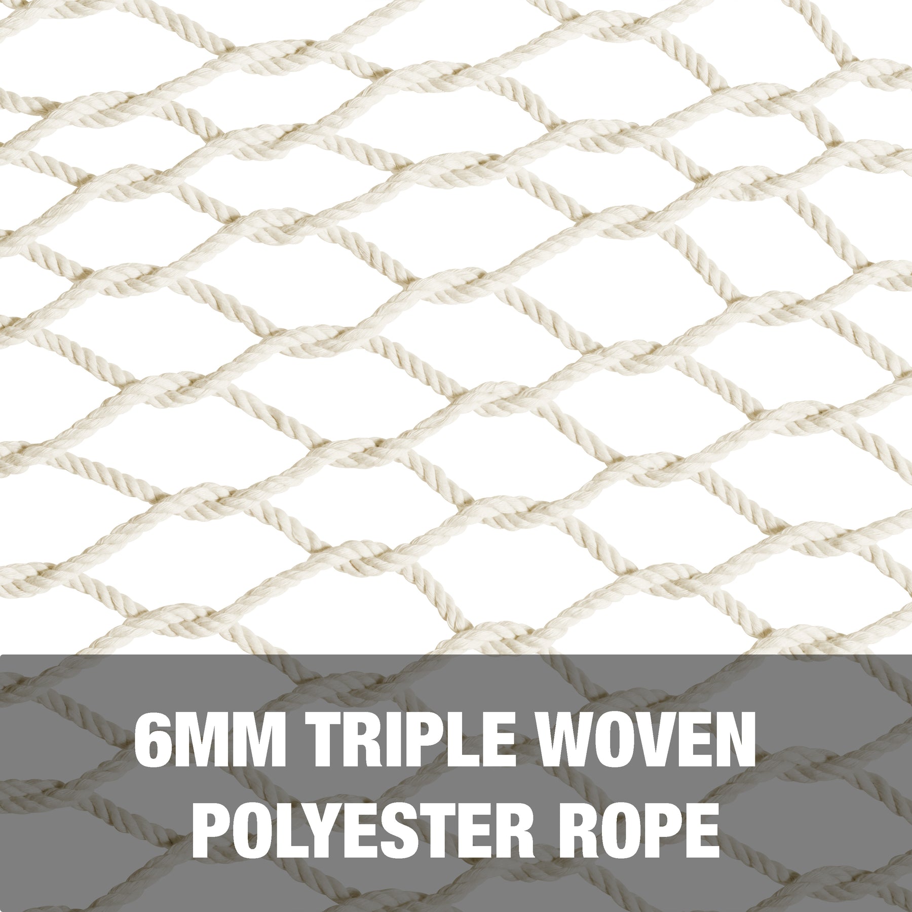 6mm triple woven polyester rope.